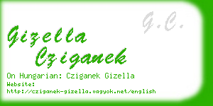 gizella cziganek business card